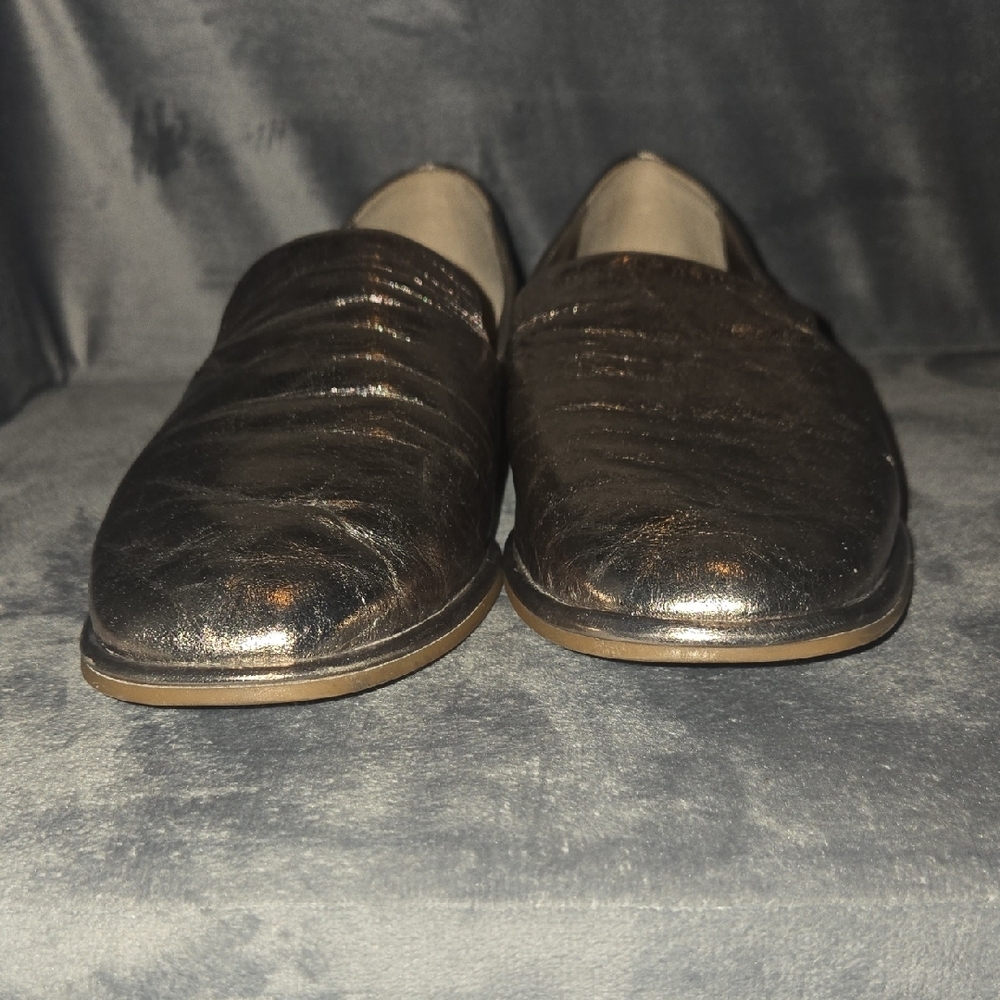 ANTONIO MELANI Shimmering Bronze Loafers - Picture 2 of 8